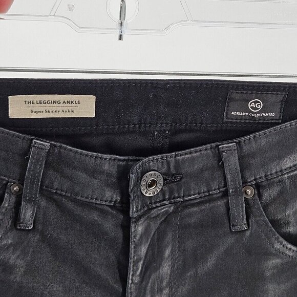 AG Adriano Goldschmied The Legging Ankle Super Skinny Jean Black Women’s Size 27 - Picture 3 of 8